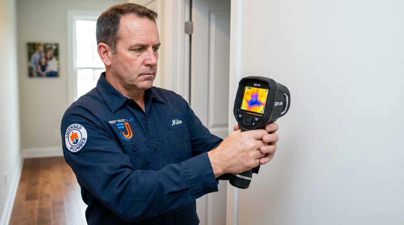 Thermal imaging leak detection by Johns Plumbing LLC in Elm Grove